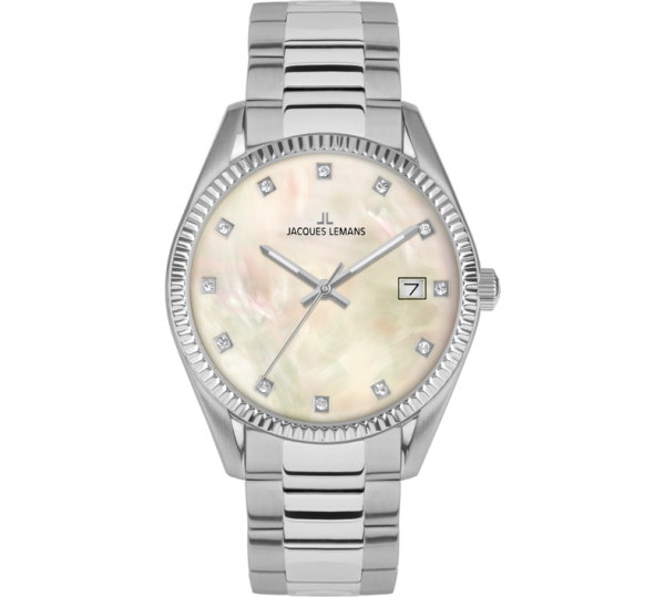 Jacques Lemans Derby 50-4H Damen Uhr Edelstahl 10Bar
